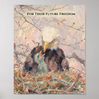 Poster Águia de Arte para a Liberdade Futura Deles