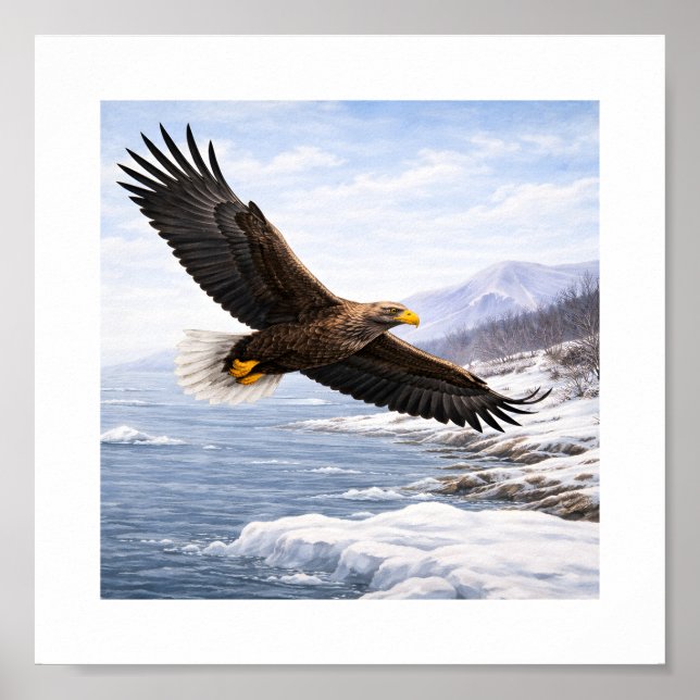 Poster Águia-de-cauda-branca (Haliaeetus albicilla) –  (Frente)