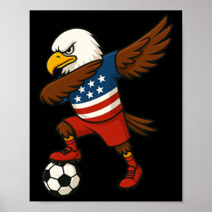 Poster Águia Ld Dabbing Engraçado Futebol EUA - Bandeira