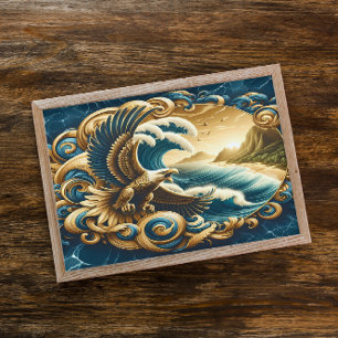 Poster Águia Majestosa Voando Sobre Água