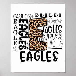 Poster Águia Mascote Escolar Leopardo Xadrez - Ck Para Es