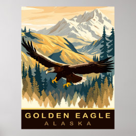 Poster Águia Real, Vida Selvagem no Alasca, Viagem