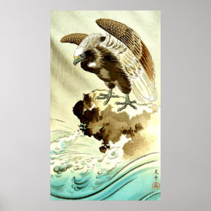 Poster Águia sobre Ondas Tsuchiya Koitsu 1930s