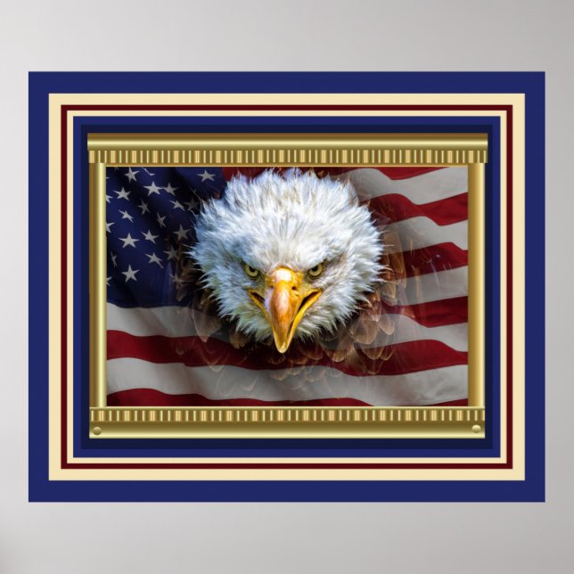 Poster Águia terrivelmente Patriótica (Frente)