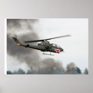 Póster AH-1 cobra - helicóptero de ataque