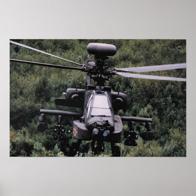 Poster AH-64 Apache Helicopter (Frente)