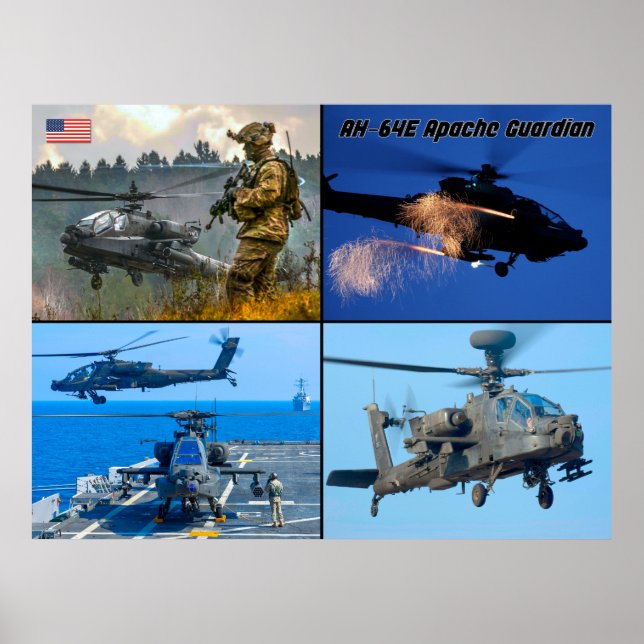 POSTER AH-64E APACHE GUARDIAN (Frente)
