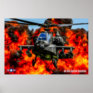 POSTER AH-64E APACHE GUARDIAN