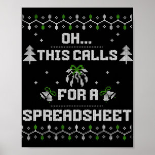 Poster Ah, Isso Pede Uma Planilha Natal Feio Para