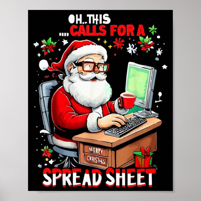 Poster Ah, Isso Uma Planilha, Chris Excel Engraçado (Frente)