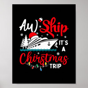 Poster Ah Navio É Viagem de Natal Cruzeiro Luzes de Natal
