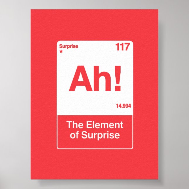 Poster Ah O Elemento Surpresa - Química Divertida  (Frente)