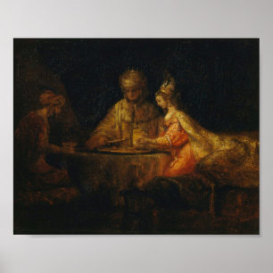 Poster Ahasuerus Haman Esther Rembrandt Barroco Bíblico