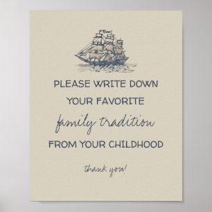 Poster Ahoy! Vintage, tradição náutica de família