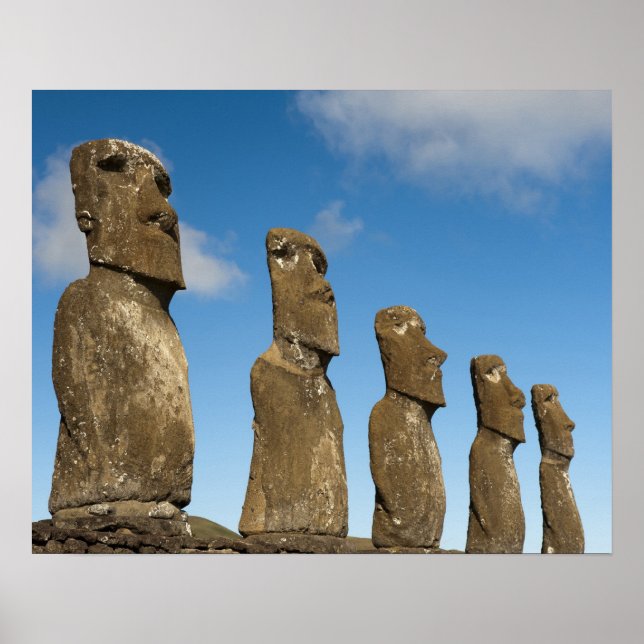 Póster Ahu Akivi, Rapa Nui, Ilha de Páscoa, Chile 2 (Frente)