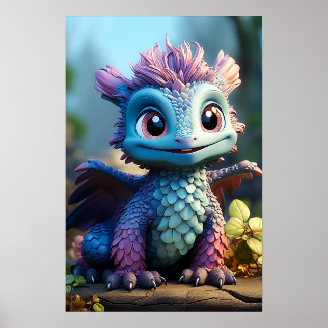 Poster Aiden, um Dragão Whimsical (Frente)