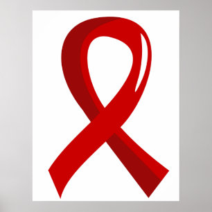 Póster AIDS Red Ribbon 3
