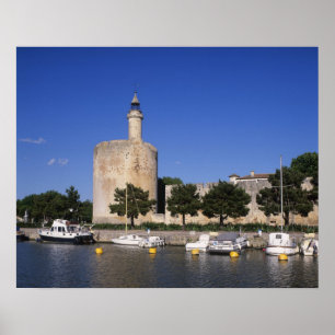 Poster Aigues Mortes, Canal de Rhône e Sète, Gard,