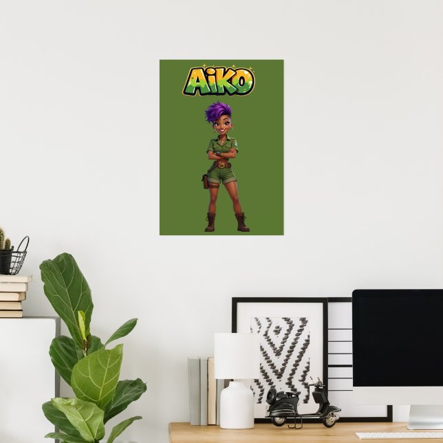 Poster AiKo Beats™ Safari AiKo Explorer (Escritório em casa)