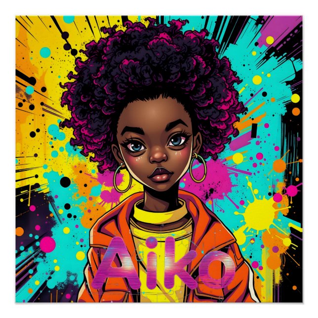 Póster AiKo Grunge Gráfico #1 (Frente)