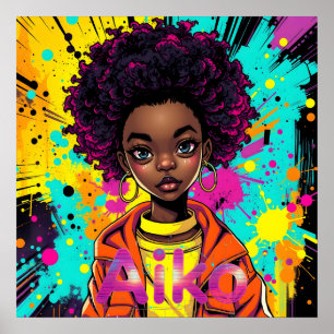 Poster AiKo Grunge Gráfico #1