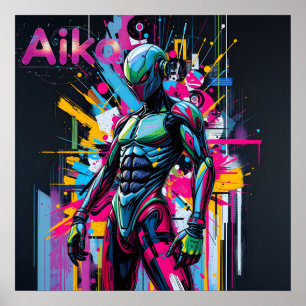 Poster AiKo Grunge Gráfico #2
