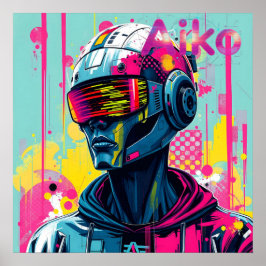 Poster AiKo Grunge Gráfico #3