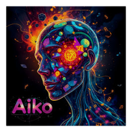 Póster AiKo Grunge Gráfico #4