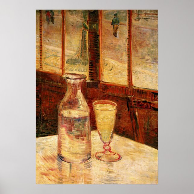 Póster Ainda com a Absinthe por Vincent van Gogh (Frente)