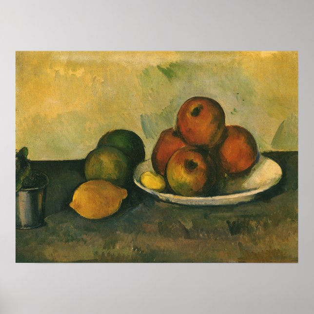 Póster "Ainda com as Maçãs" por Paul Cezanne (Frente)