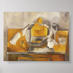Poster Ainda com Brioche por Picasso (1909)