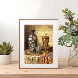 Poster Ainda com Cloisonné Vase,