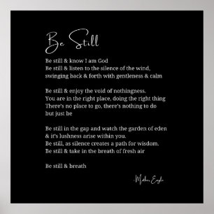 Poster Ainda conheço poesia poesia, arte preta de parede 