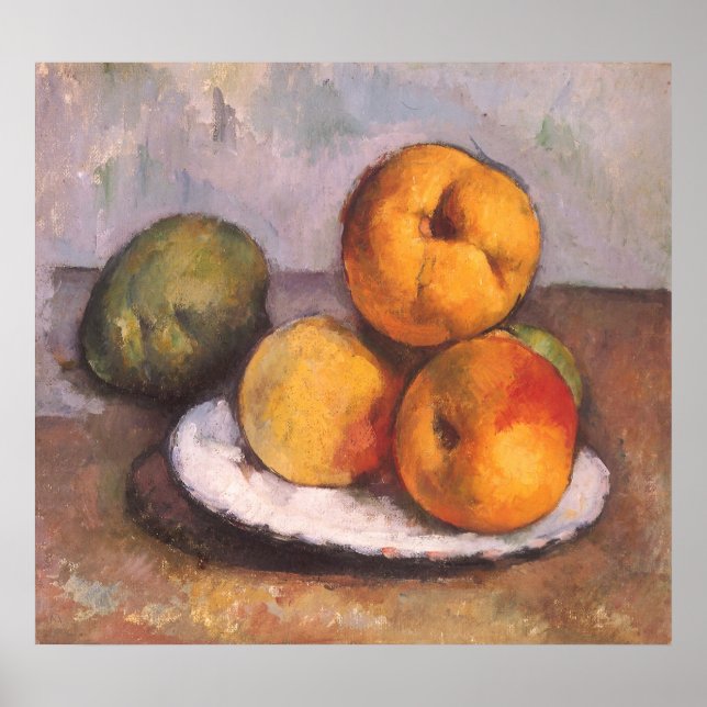 Póster "Ainda é a vida", "Maçãs", "Peras" de Paul Cezanne (Frente)