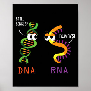 Poster Ainda Solteiro Dna Sempre Rna Ciência Biologia Div