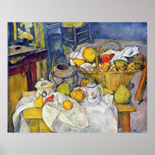 Poster Ainda vida com a cesta de fruta por Paul Cezanne