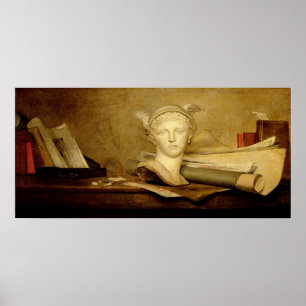 Póster Ainda vida com atributos das artes, 1765-66