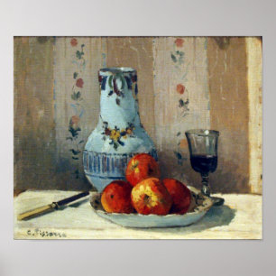 Poster Ainda vida com maçãs e jarro - Pissarro