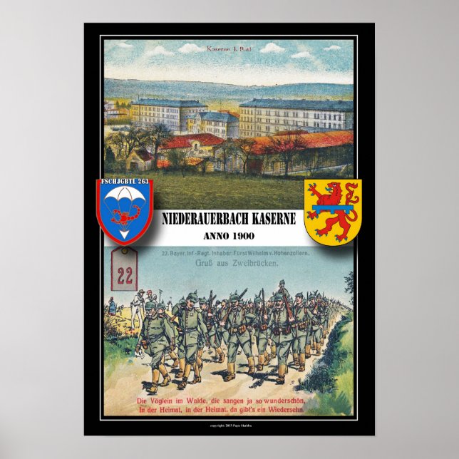 Poster Airborne Barracks Niederauerbach (Frente)