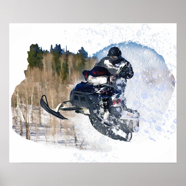 Póster Airborne Snowmobile (Frente)