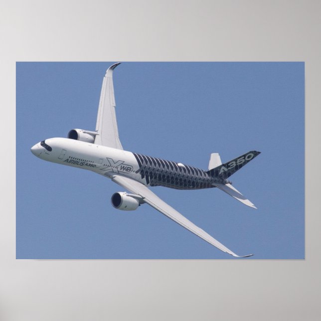 Poster Airbus A350 Em Voo (Frente)