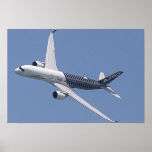 Póster Airbus A350 Em Voo