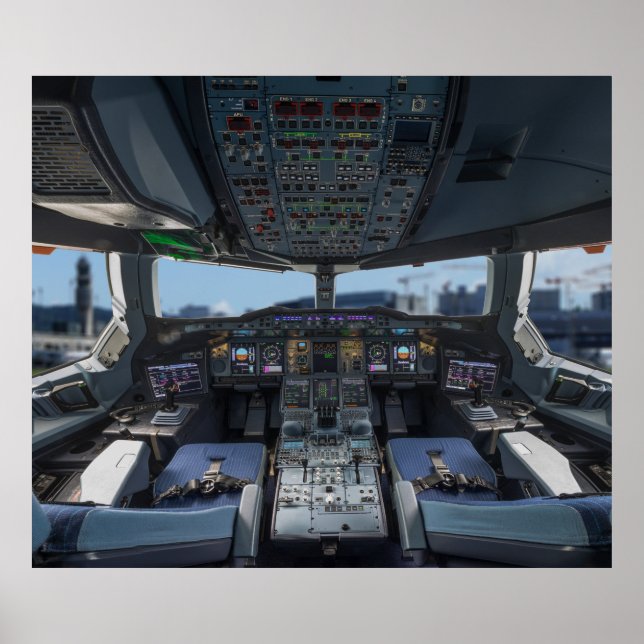 Poster Airbus A380 Cockpit (Frente)