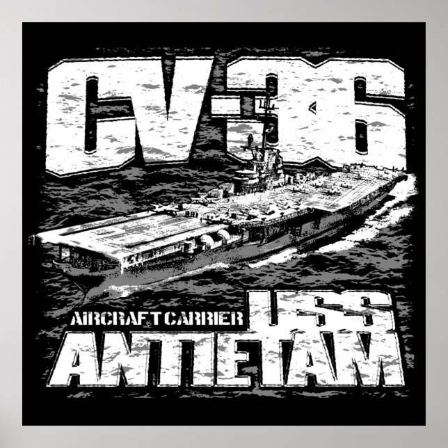 Poster Aircraft carrier Antietam (Frente)