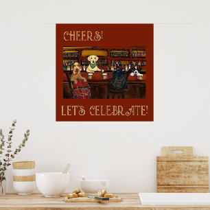 POSTER AIREDALE TERRIER  & AMIGOS      