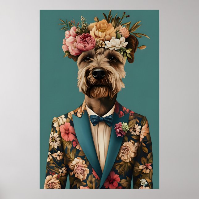 Poster Airedale Terrier In Suit Poster, Airedale Terrier (Frente)