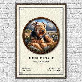 Poster Airedale Terrier Zoology Series