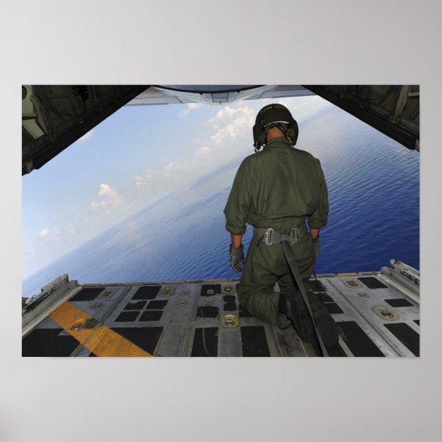 Poster Airman observa as águas do Golfo do México (Frente)