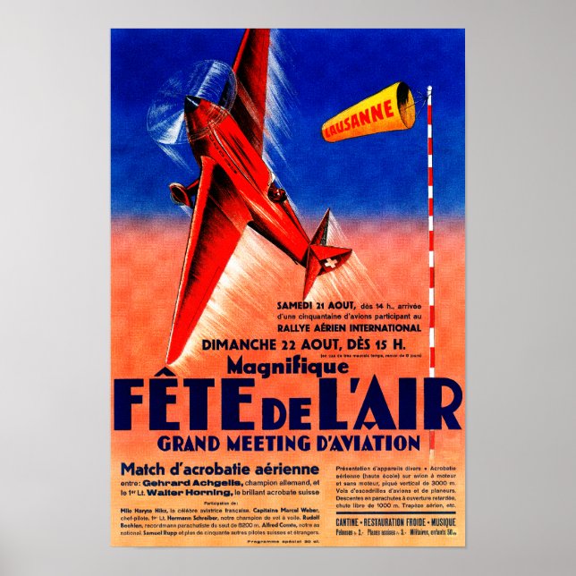 Póster Airshow com Haryse Hilsz Promocional Poste (Frente)