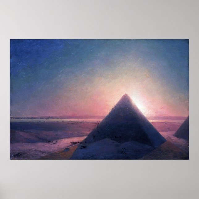Poster Aivazovsky - A Pirâmide Excelente De Giza (Frente)